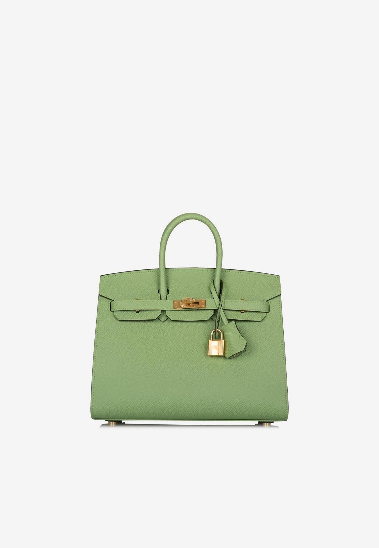 Hermes Birkin 25 In Vert Criquet Epsom With Gold Hardware In Green