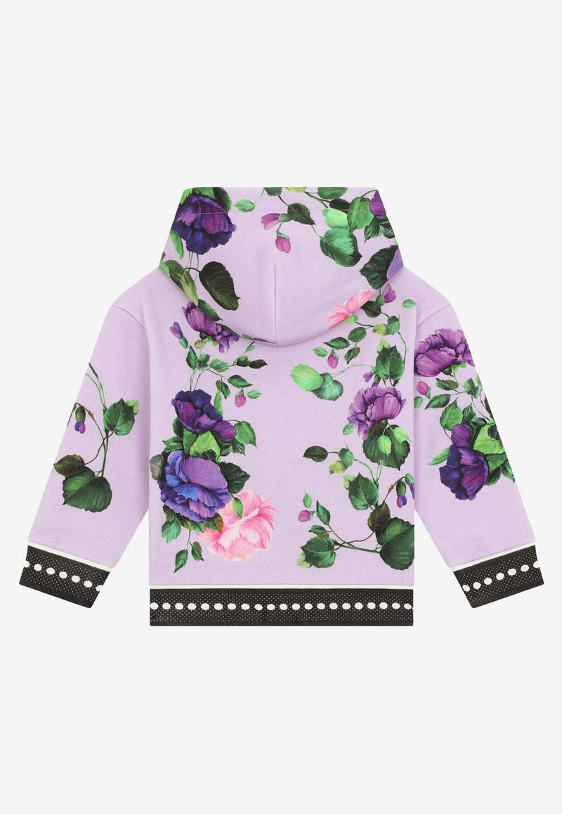 Dolce & Gabbana DG Logo floral-print Hoodie - Farfetch