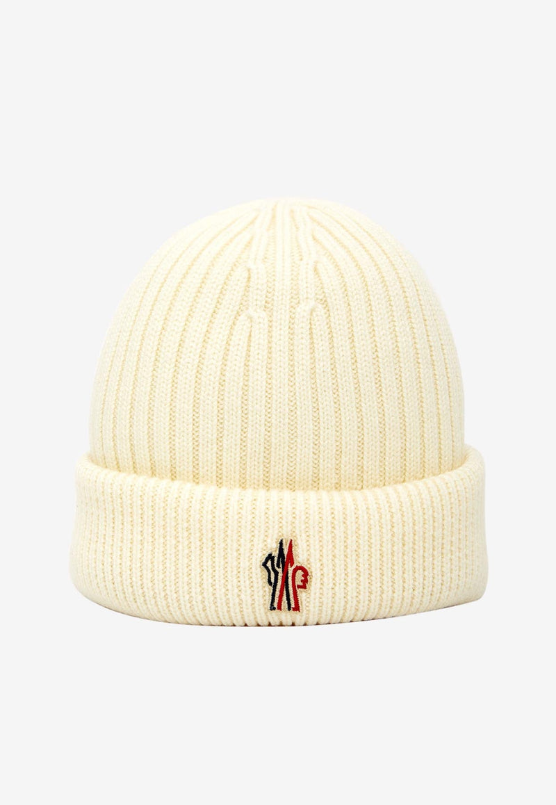 MONCLER LOGO WOOL BEANIE,3B00012M1131--034