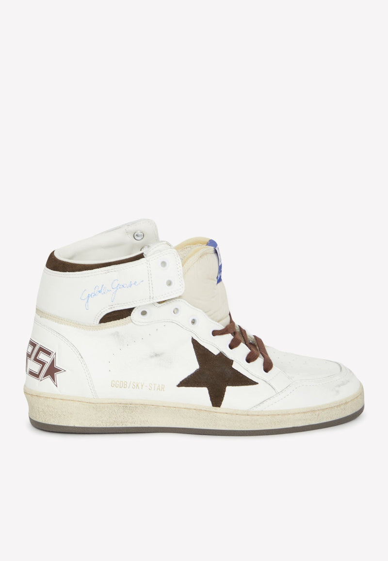 Golden Goose Db Sky-star High-top Sneakers In White
