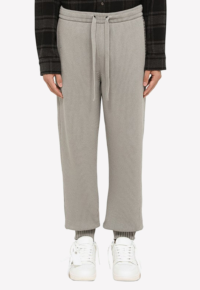 OFF-WHITE DIAG-PRINT KNITTED PANTS,OMHG011C99KNI001/L