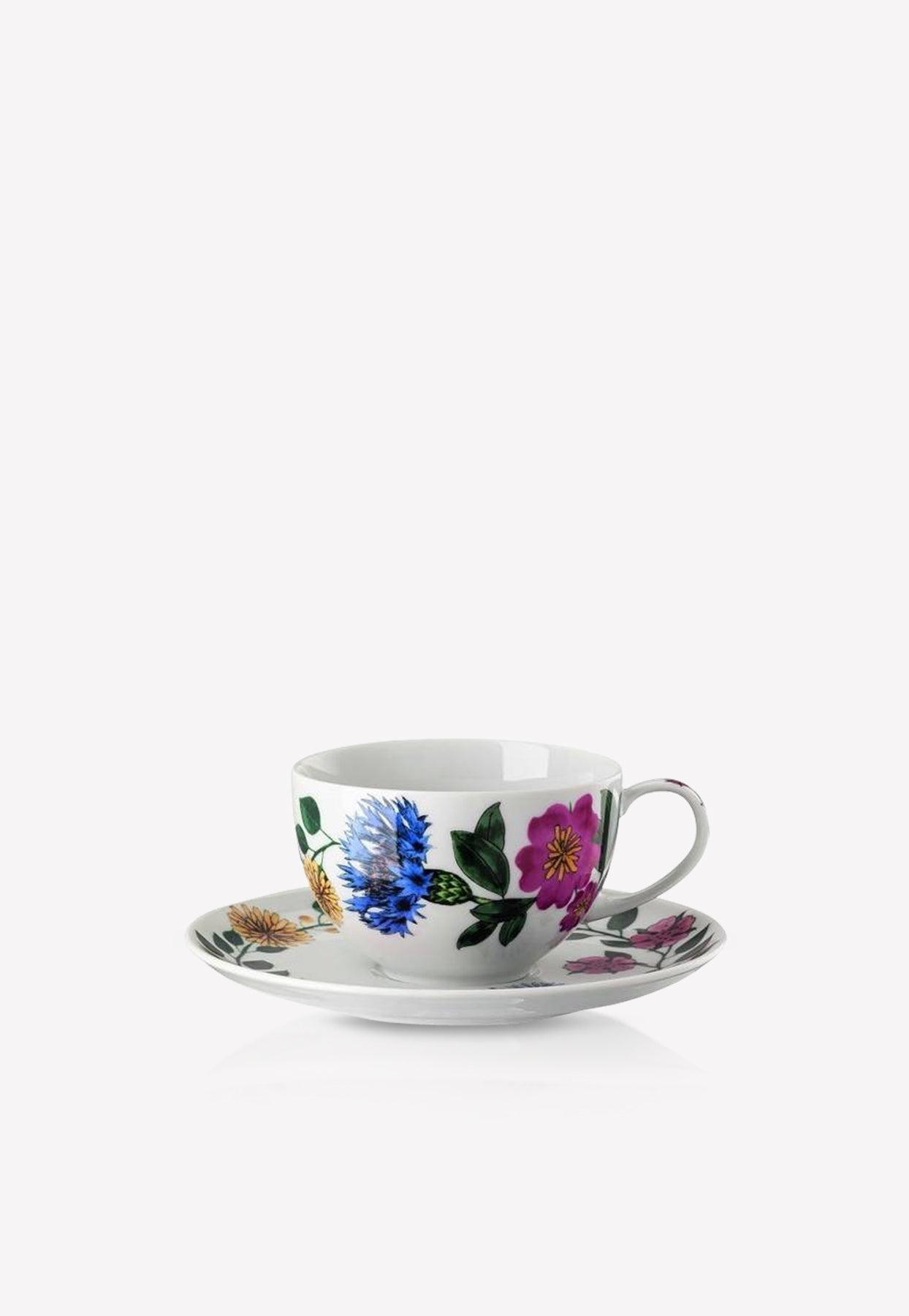 Rosenthal Blossom Cappuccino Cups And Saucer - Set Of 6 In White