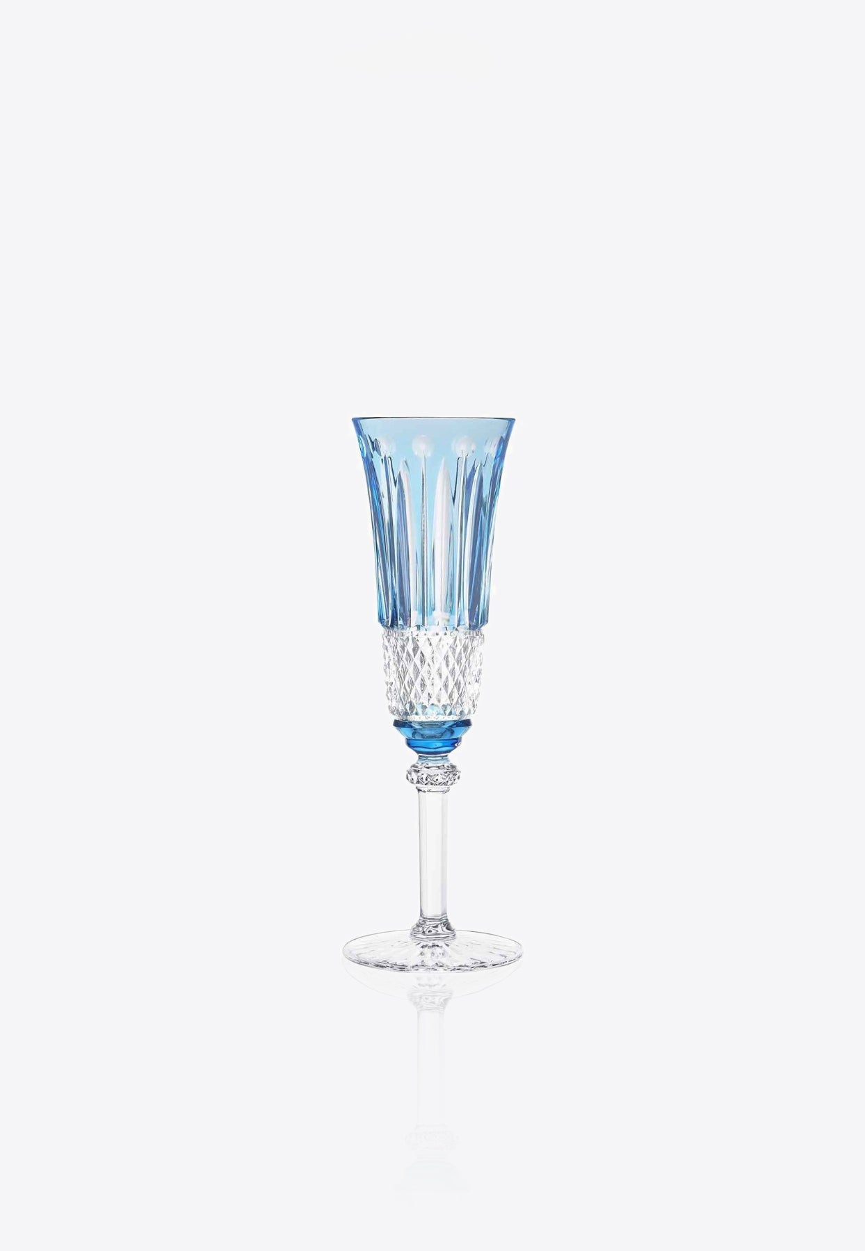 Saint Louis Tommy Champagne Glass Flute In Blue