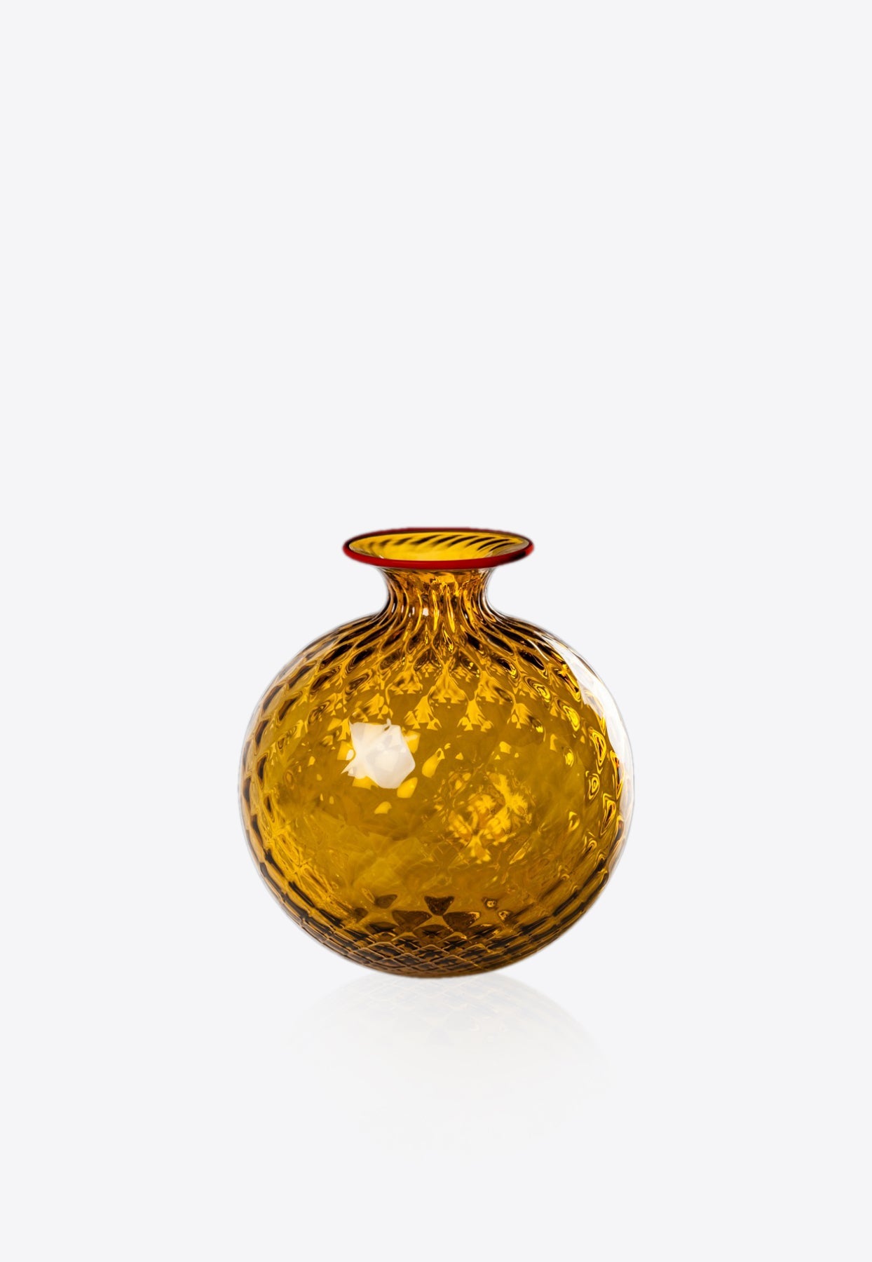 Venini Monofiori Glass Vase In Yellow