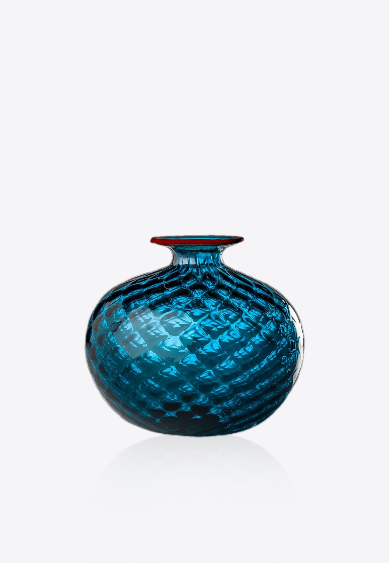 Venini Monofiori Glass Vase In Blue