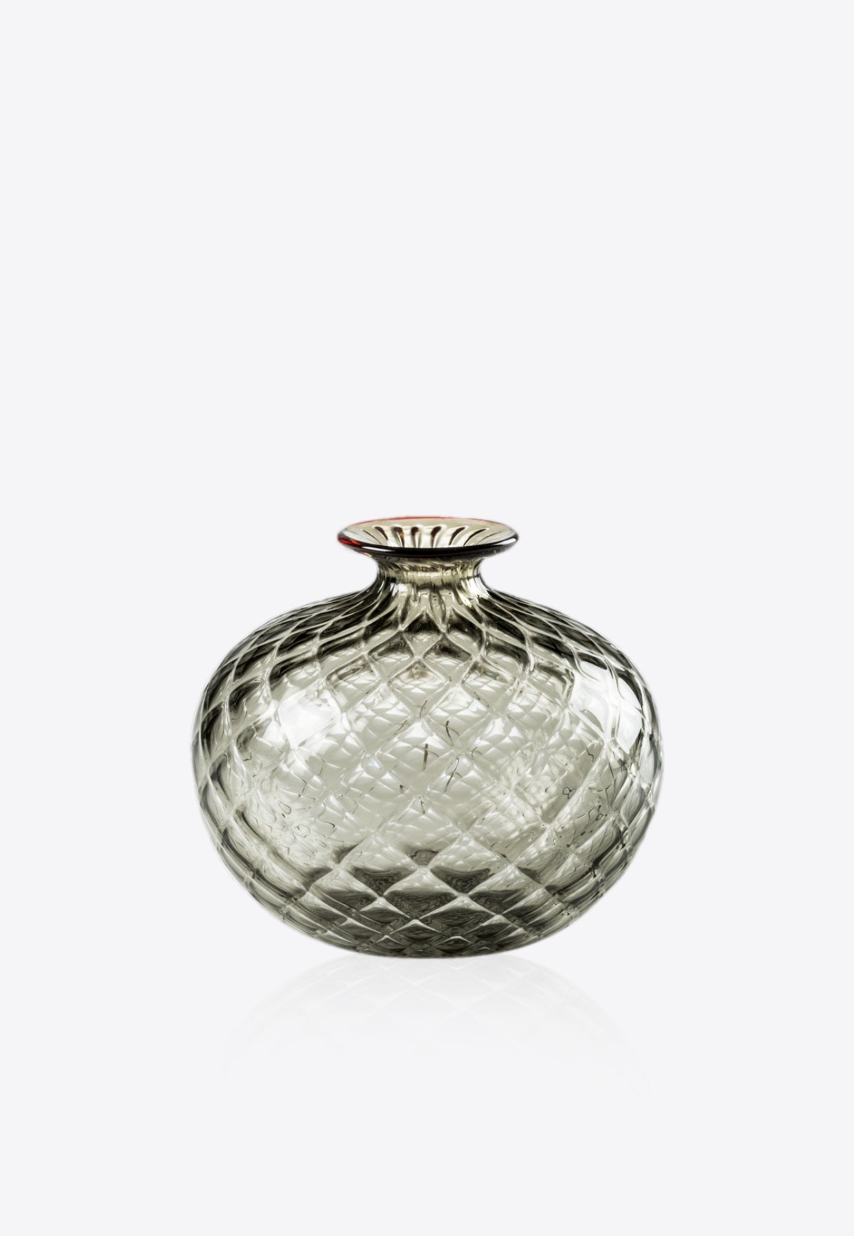 Venini Monofiori Glass Vase In Grey