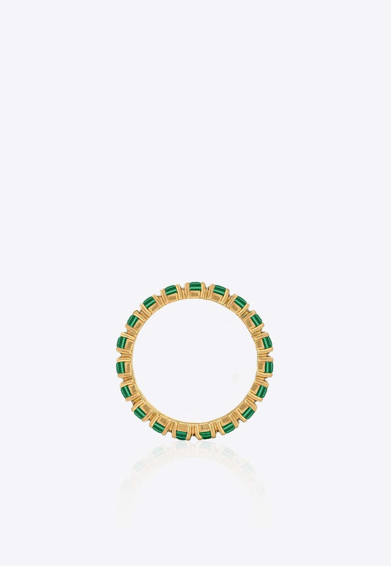 Vous Fine Jewelry Yellow Gold, Diamonds And Emerald Ring In Green