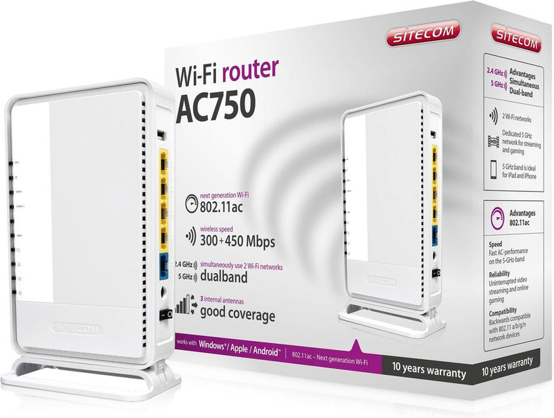 Blaast op verkorten Rondlopen WiFi Router X5 AC750 - Sitecom