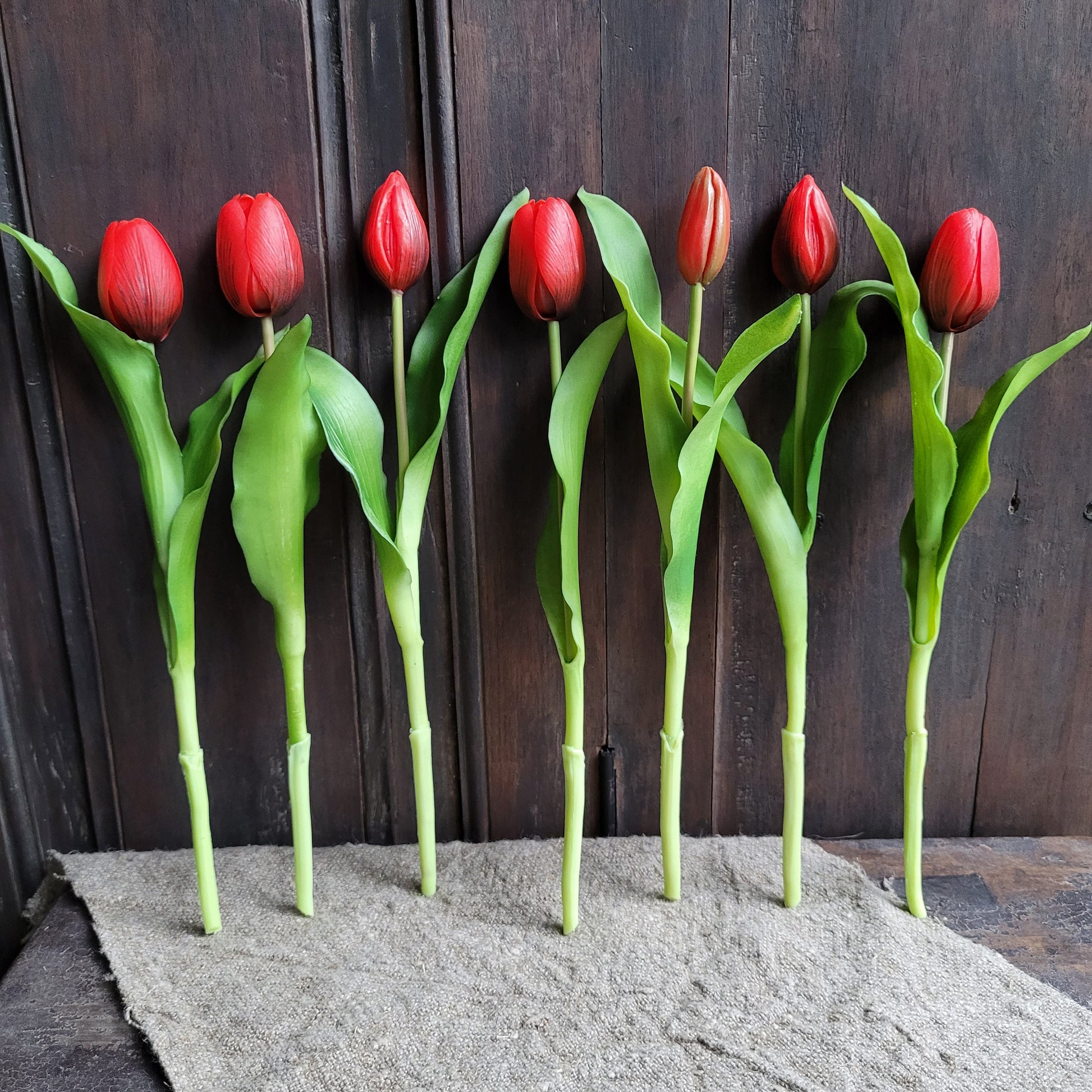 vergelijking uitvoeren Kruipen Bos kunst tulpen rood 32cm – Jober Wonen