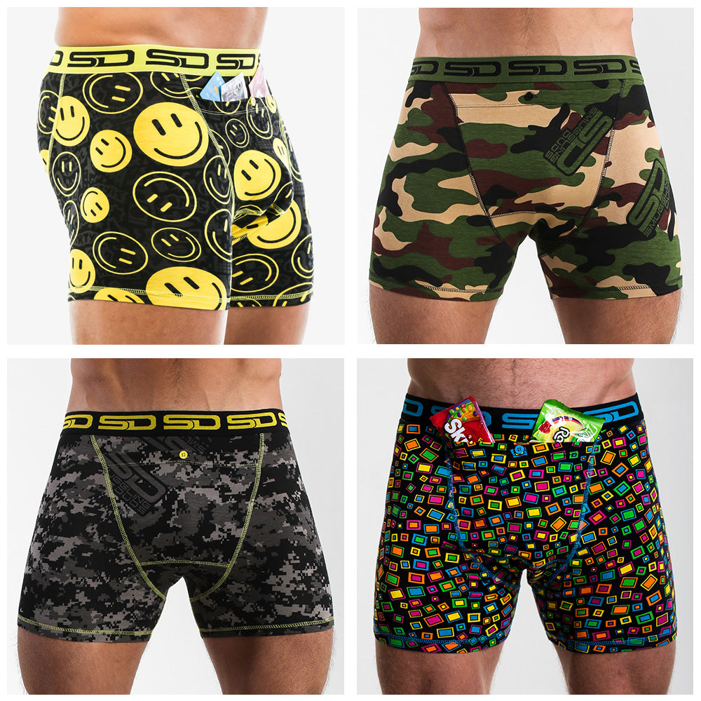 Image of CORE COLLECTION | SMUGGLING DUDS STASH POCKET BOXERS - 4 PACK