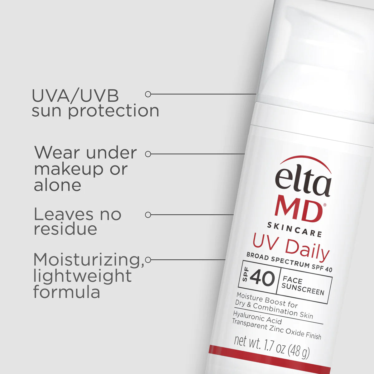 EltaMD UV Daily (NON-TINTED) Broad-Spectrum SPF 40 1.7oz