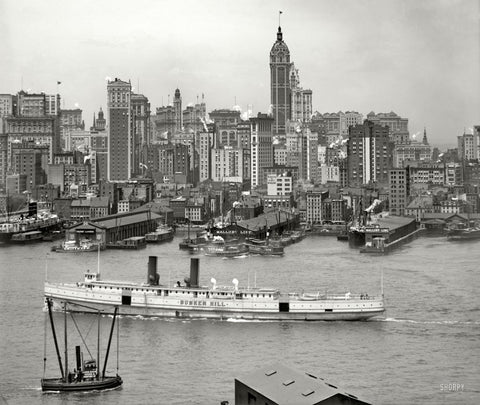 Manhattan Skyline Circa 1908 Colorizationfactory