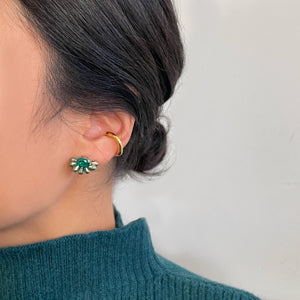 Emerald Fan Earrings Plated Earrings MODU Atelier 