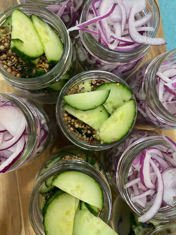 Pickled Onions and Cucumbers with MarnaMaria Pickling Spice