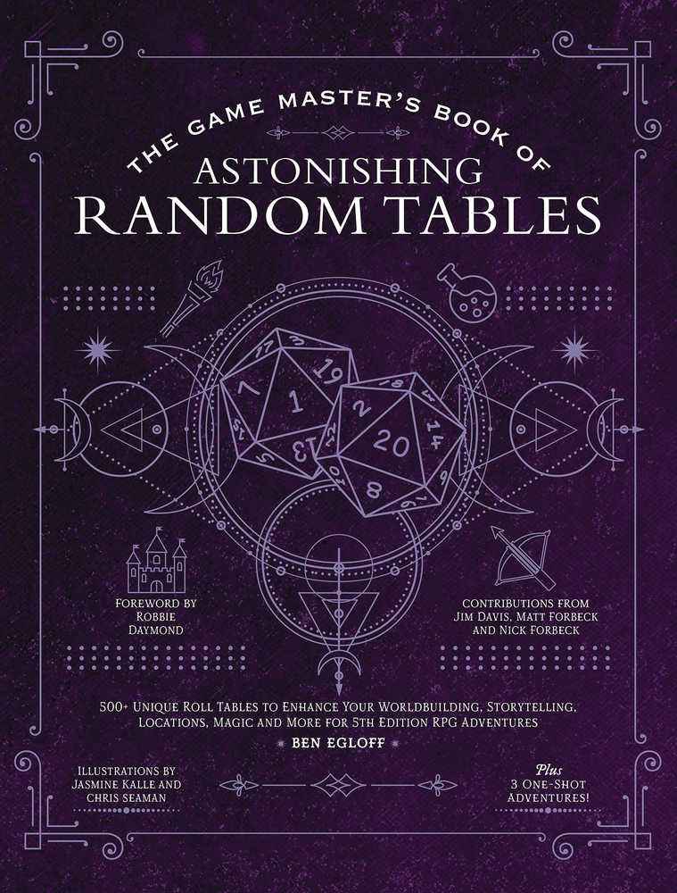Game Masters Book Random Tables 5TH Edition Role Playing Game Adventure Hardcover