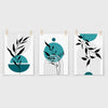 set of 3 teal and grey artwork