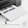 as per my last email printable