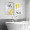 mustard yellow and grey bathroom pictures