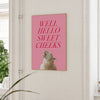 hello sweet cheeks bathroom print