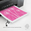 printable hot pink dandelion art