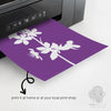 printable purple blossom decor