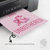 booked busy and unbothered printable art