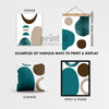 ways to print your teal and tan design