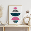 pink teal geometric shapes