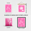 ways to print hot pink dandelion posters