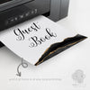printable 30th birthday black and gold guest book sign