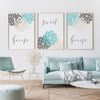 home sweet home teal and grey prints