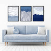 blue abstract color block prints