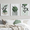 Set of 3 Sage Green Mid Century Wall Prints