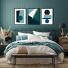 Teal and Gold Wall Art