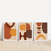 display orange prints in white frames