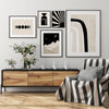 5pc black and beige wall art gallery set