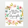 The Joy of the Lord is My Strength Christian Printable Art