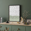  green and black dots wall decor