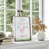 personalised too beautiful for earth footprint sign