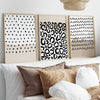 Neutral Abstract Color Block Line Wall Art