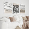 Neutral Abstract Color Block Line Wall Art
