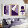 Purple and Gold Abstract Wall Art