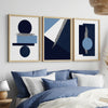 blue and silver bedroom decor