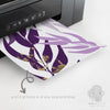 printable purple and lilac leaf print