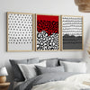 Red and Black Abstract Wall Art
