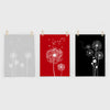 set of 3 red black and grey wall art