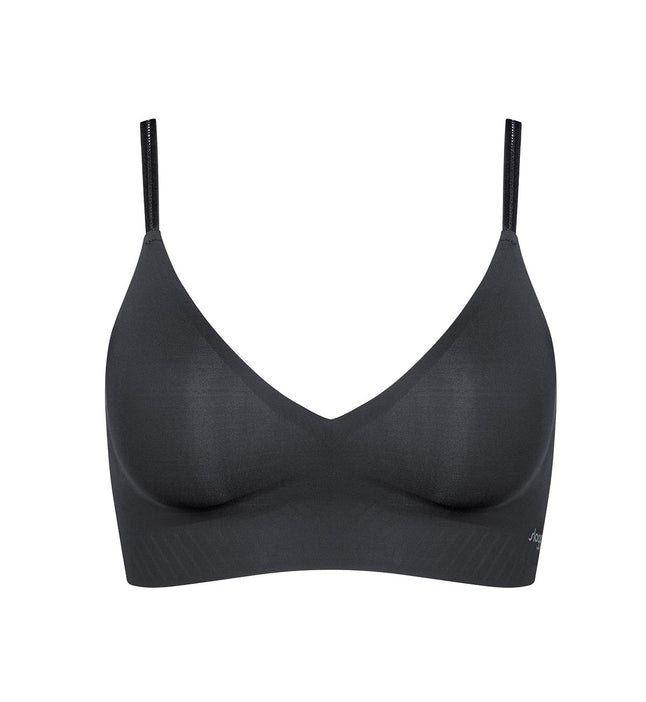 Buy Sloggi Zero Removable Padded Non-Wired 3/4th Coverage Seamless Bralette  - Black at Rs.2999 online