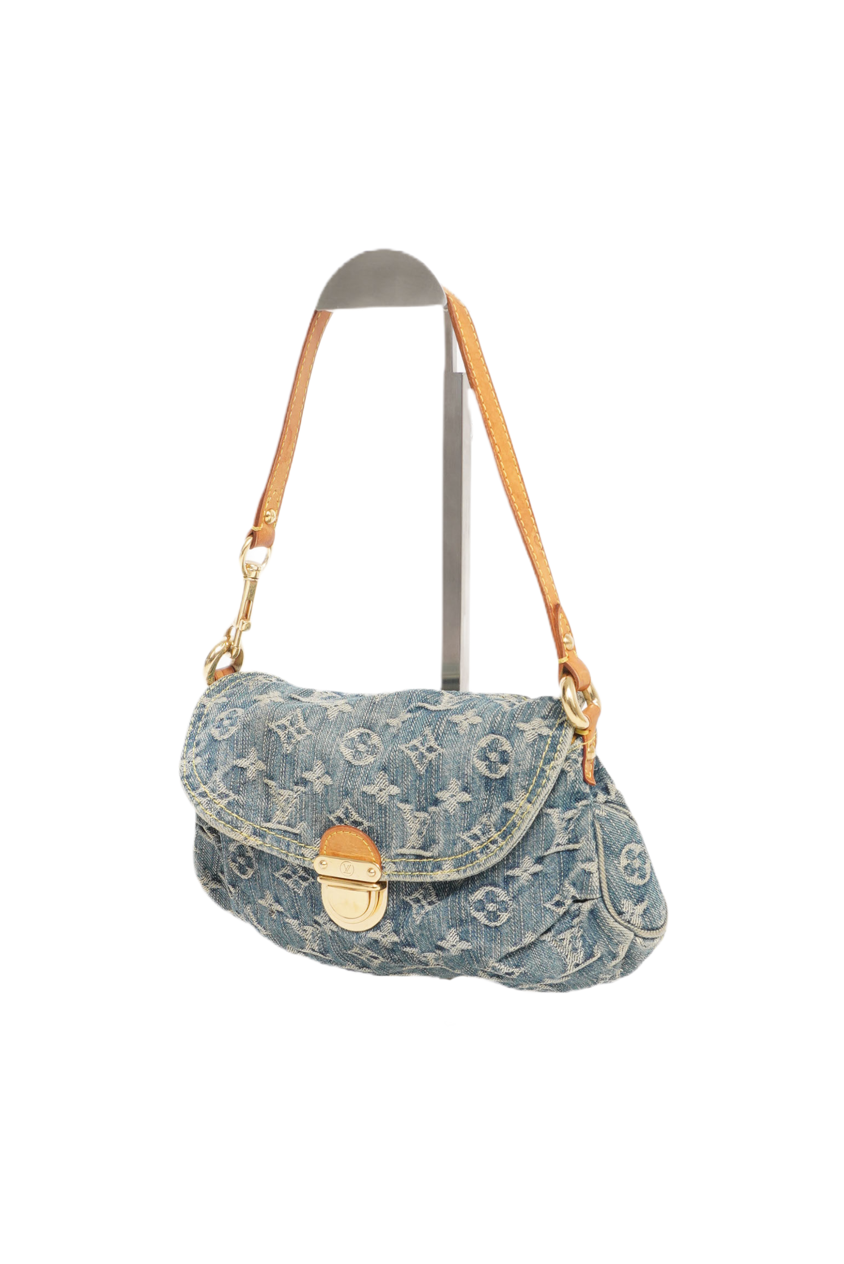 Louis Vuitton Green Monogram Denim Mini Pleaty Pochette Bag rt 845  Bags  Fashion Stylish shoulder bag