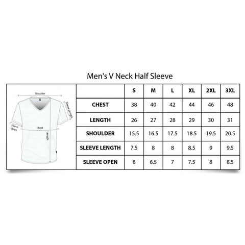 Men's V-Neck Size T-Shirt
