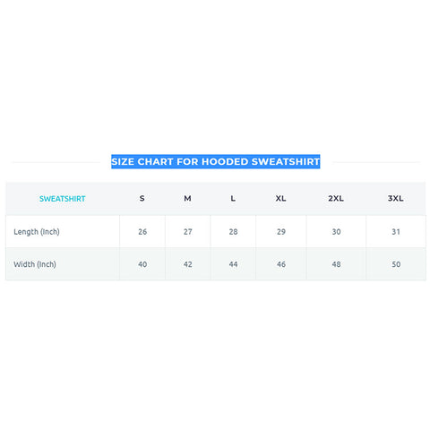 Men's Sweatshirt Sizes